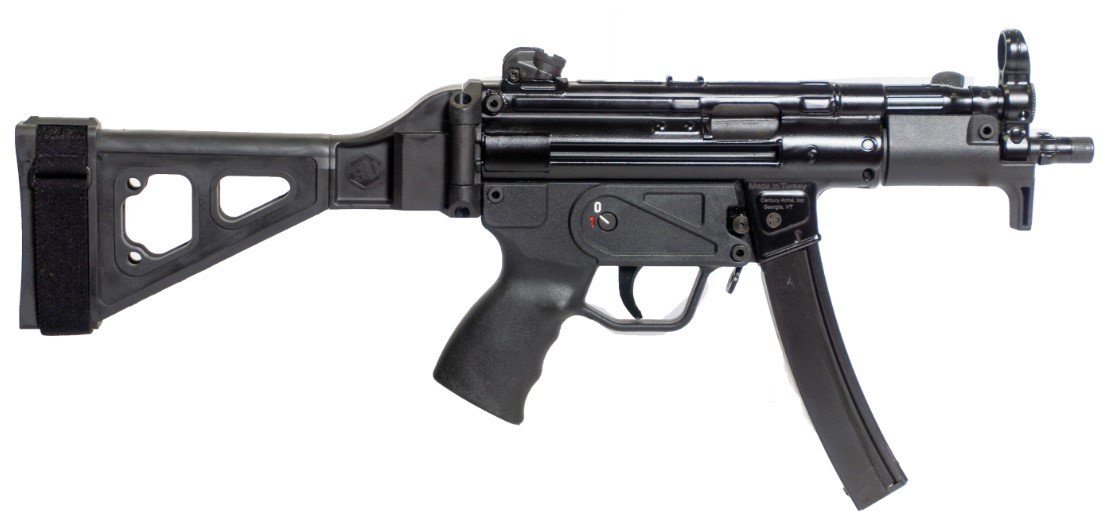 CENTURY ARMS AP5-P 9mm 5.75in 30rd Semi-Auto Pistol with SBT5 Folding Brace