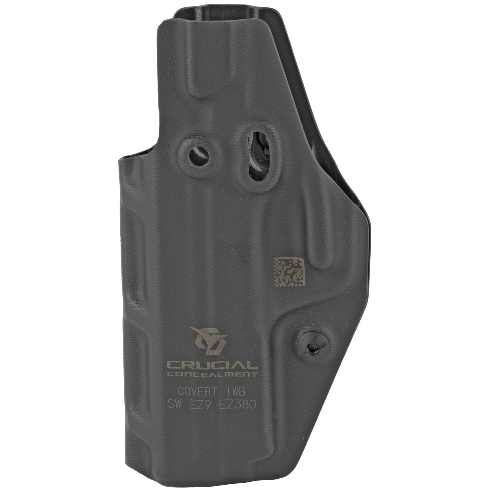 Crucial Concealment Covert IWB Holster S&W EZ-9 EZ .380 Black Ambidextrous - Crucial Concealment