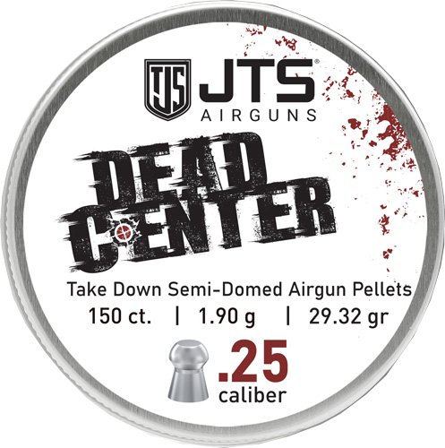 JTS PELLETS DEAD CENTER 25 CAL SEMI-DOMED 29.32 GR 150CT - JTS - 25 cal