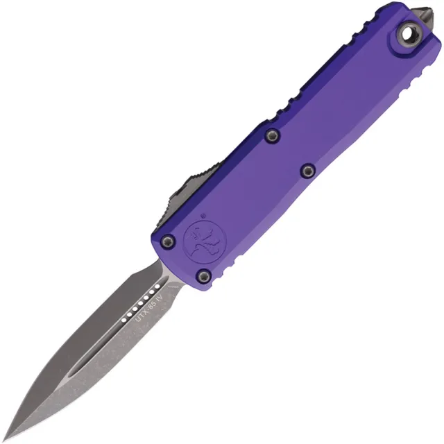 Microtech UTX-85 G4 3.1 In D/E Apocalyptic Standard Purple ALU Handle