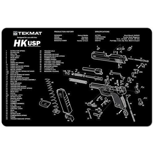 TekMat TEK-R17-HKUSP Gun Cleaning Mat 11x17" Neoprene Black - TekMat - NOT APPLICABLE