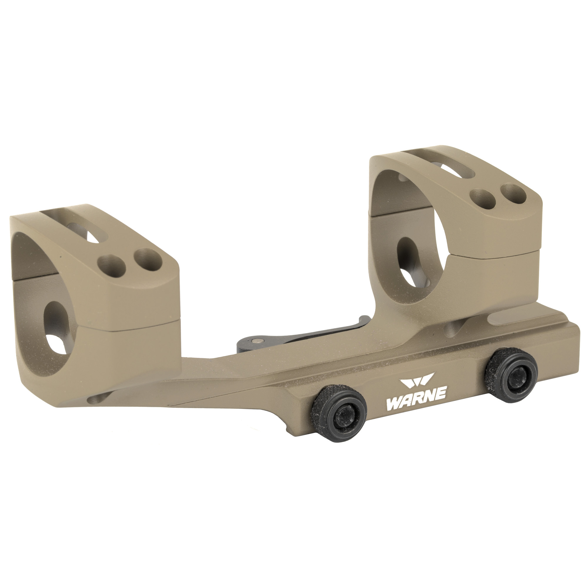 Warne QDXSKEL34DE 34mm AR-15 Skeletonized Scope Mount Quick Detach FDE
