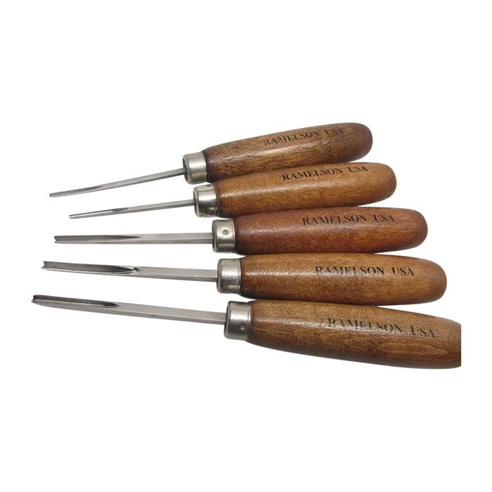 U.J. Ramelson 5PCGUNSTOCKWOOD V&U Chisel Carving Set 5-Piece - U.J. RAMELSON
