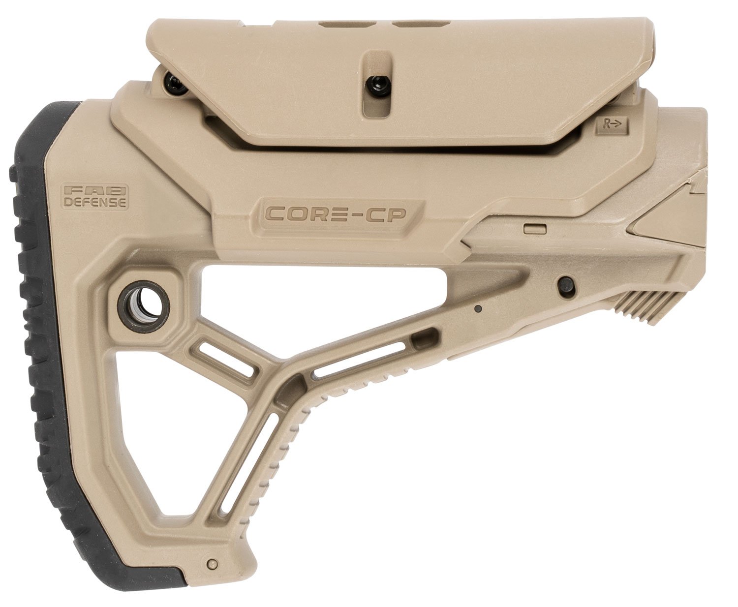 FAB Defense FXGLCORECPT GL-Core Buttstock AR-15/M4 Adj. Cheek-Rest FDE