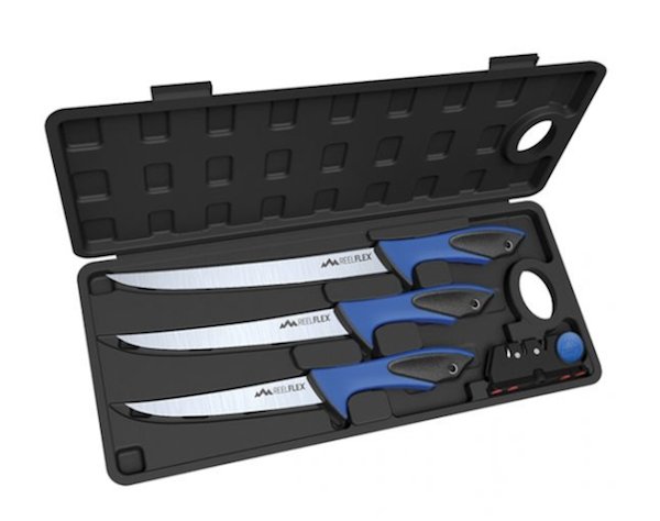 Buy Outdoor Edge Reel Flex Pak Fillet Set - German Stainless Steel Blades - 6/7.5/9.5in - Knife Sharpener - Hard Case online