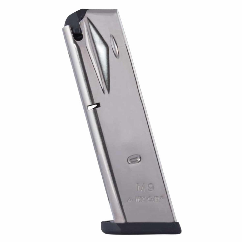 Mec-Gar MGPB9215N OEM Nickel Detachable 15rd 9mm Luger for Beretta 92FS - Mec-Gar USA - 9mm