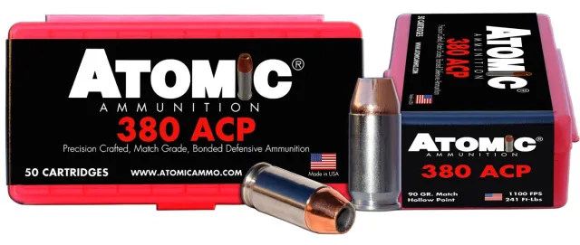Atomic Ammunition Pistol Precision Craft 380 ACP 90gr Hollow Point