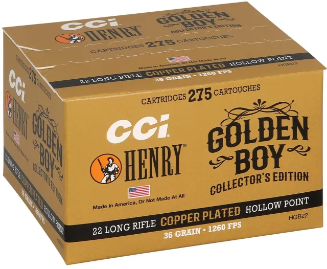 CCI 22LR 36gr Copper Plated Hollow Point 1260 FPS Henry GB Edition - C.C.I. - 22 LR for sale at TheGunDock