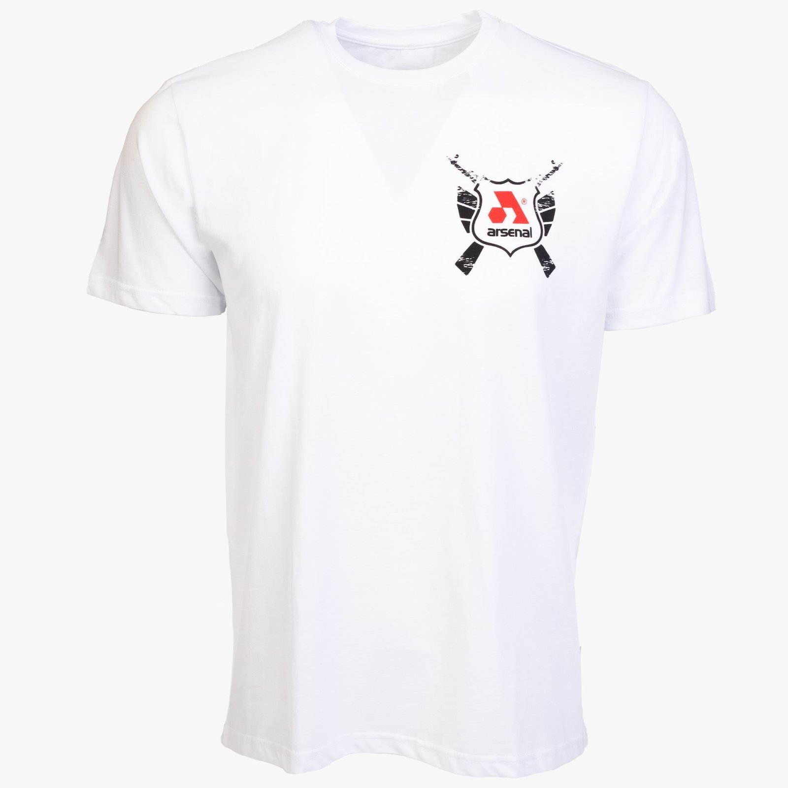 Arsenal Large White Cotton Relaxed Fit Classic T-Shirt - Arsenal