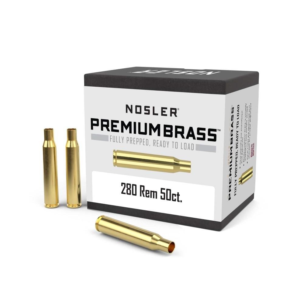 Nosler 10160 Unprimed Brass Rifle Cartridge Cases .280 Rem 50ct - Nosler - 280 REMINGTON