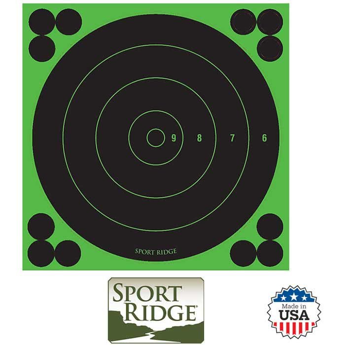 RT Bullseye 8in Target Shooting Accessory 6 Pack Black
