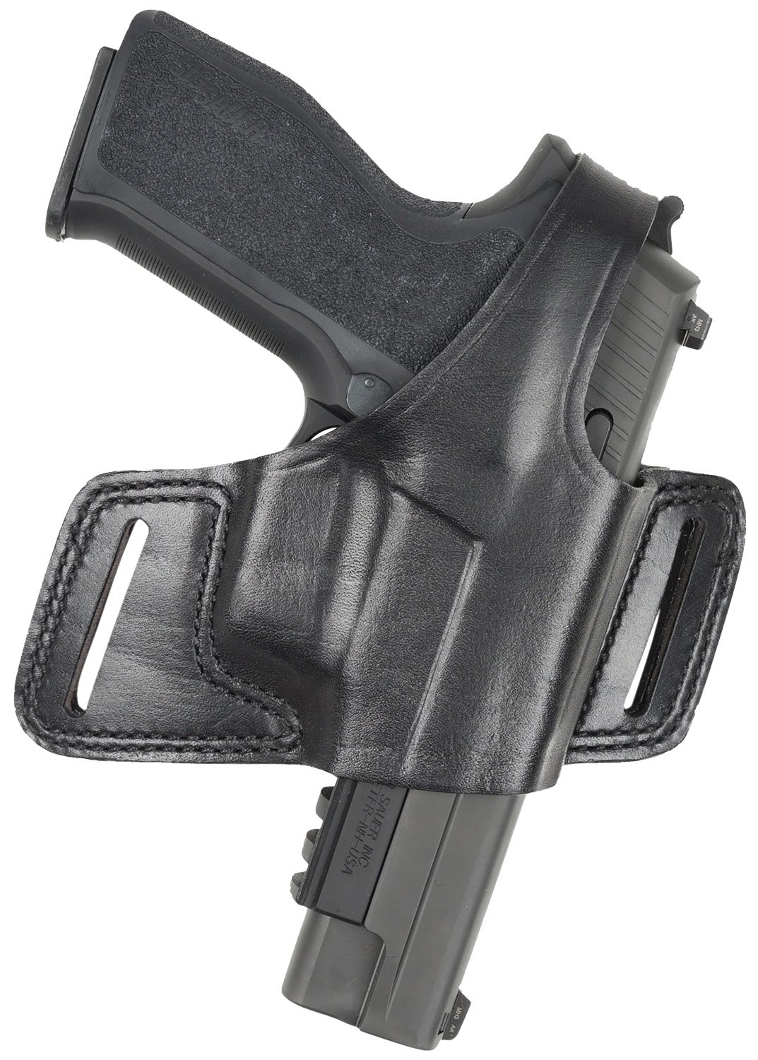 Bianchi Black Widow Hip Holster for Glock 17, 19, 22, 23, 26, 27, 34 & 35 Size 14 Right Hand Leather Black - Bianchi - BLACK