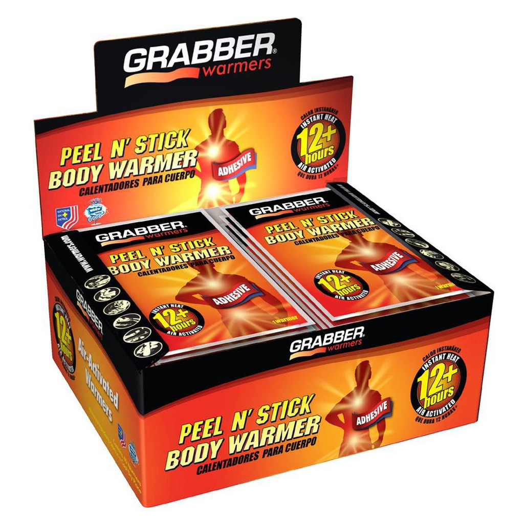 Grabber AWES-40 Adhesive Body Warmers 40-Pack, 12+ Hours Heat