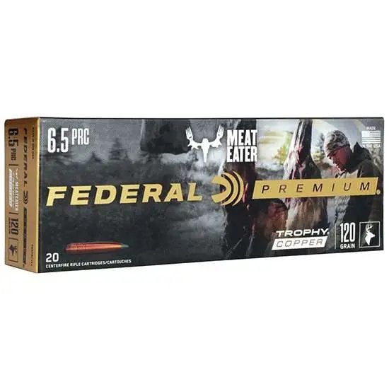 Federal Centerfire Rifle Ammunition 6.5 Prc 120gr Trophy Copper (P65PRCTC1) - Federal Premium Ammunition - TROPHY COPPER
