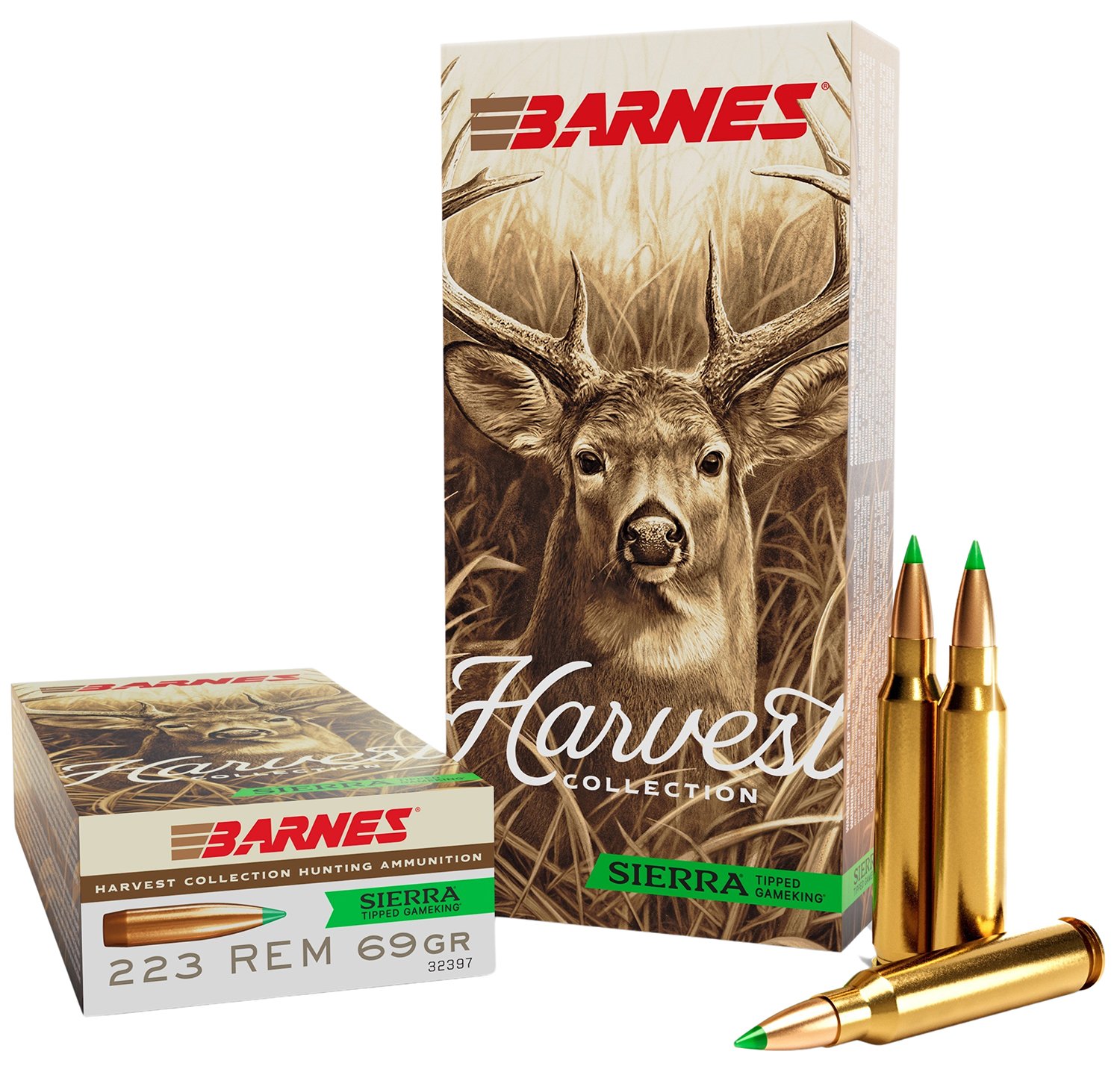Barnes 32397 .223 Rem 69Gr Sierra Tipped GameKing 20/Box Ammo - Barnes Bullets - SIERRA TIPPED GAMEKING