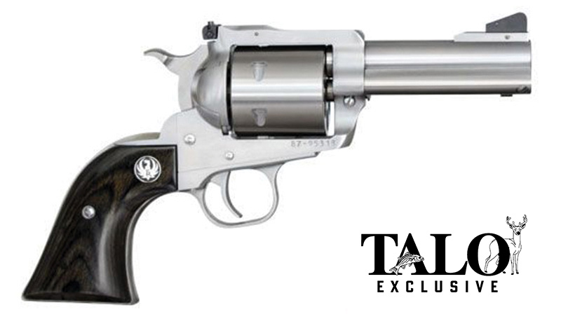 Ruger 0817 Super Blackhawk Revolver, .44 Magnum, 3.75-inch Barrel, 6-Round Capacity, Satin Stainless Steel Frame, Black Laminate Grips, Adjustable Sights, Unfluted Cylinder