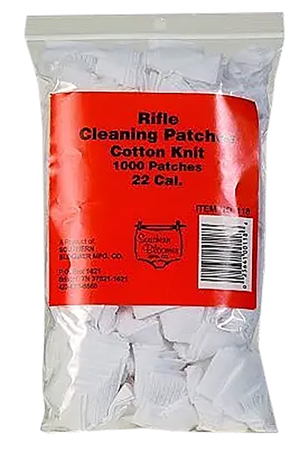 Southern Bloomer .22 Caliber Cleaning Patches Cotton 1000 Count - SBC - .22 CAL