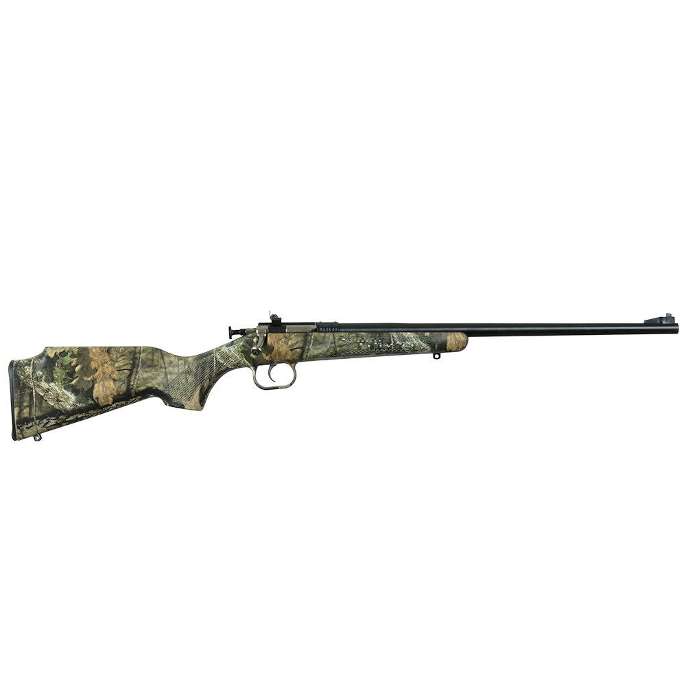 Crickett KSA2284 Youth 22 WMR 1rd 16.12" Blued Barrel/Receiver, Adjustable Rear Peep Sights, Mossy Oak Break-Up Synthetic Stock w/11.5" LOP, Rebounding Firing Pin Safety - Keystone Sporting Arms - 22 Magnum