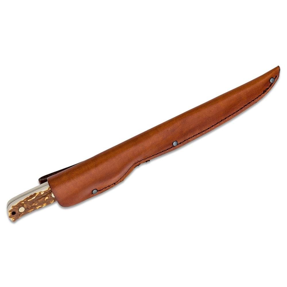 Schrade Uncle Henry Next Gen 167UH Stagalong Fixed Knife 7-1/2 Fillet Blade Brown