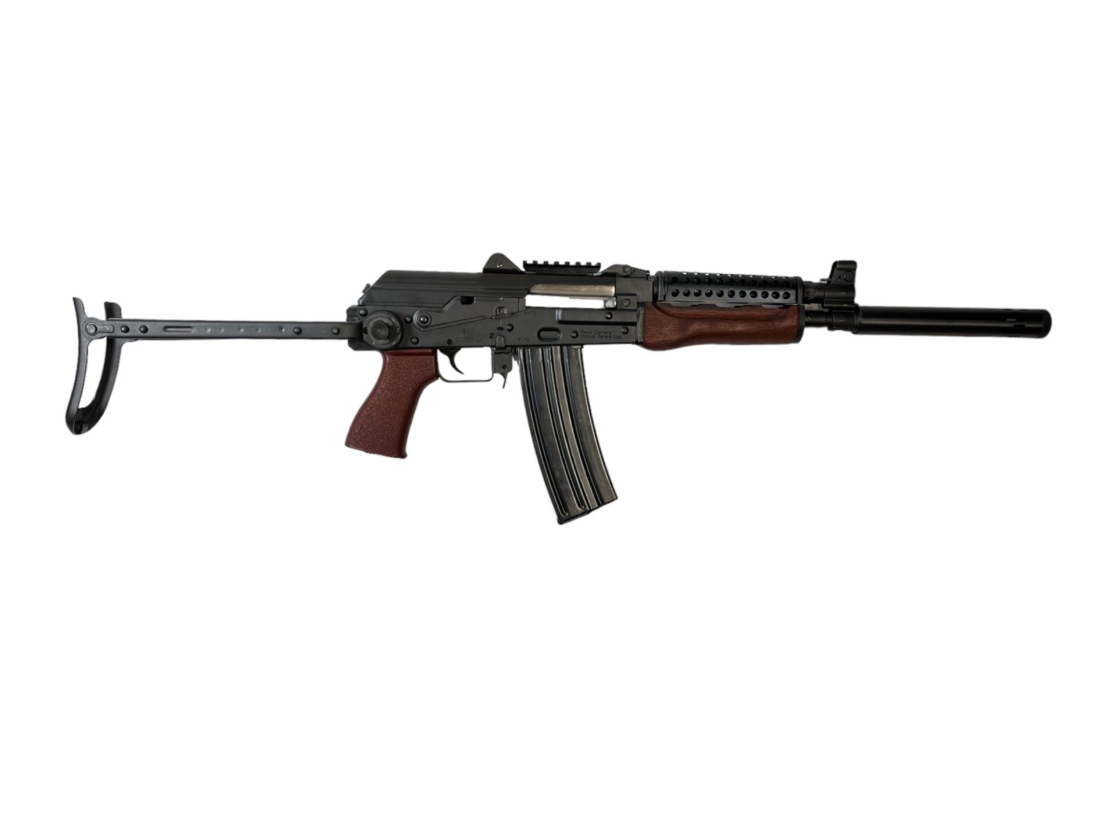 Zastava ZP85556UF ZPAP M85 5.56 NATO 16" Blued Rifle, Wood Stock, Red Grip - Zastava Arms - 223 Rem | 5.56 NATO