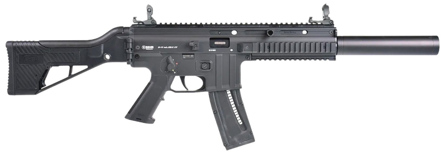 Mauser Rimfire 4150018 M-15 SD 22LR, 16.37" Barrel, 22 Round Capacity, 3-Position Folding Black Synthetic Stock, Faux Suppressor - BLS Supply - .22LR