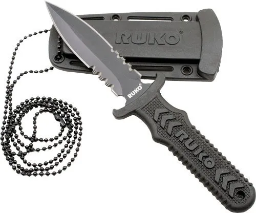 RUKO FIXED 3" NECK/BOOT KNIFE NYLON HANDLE