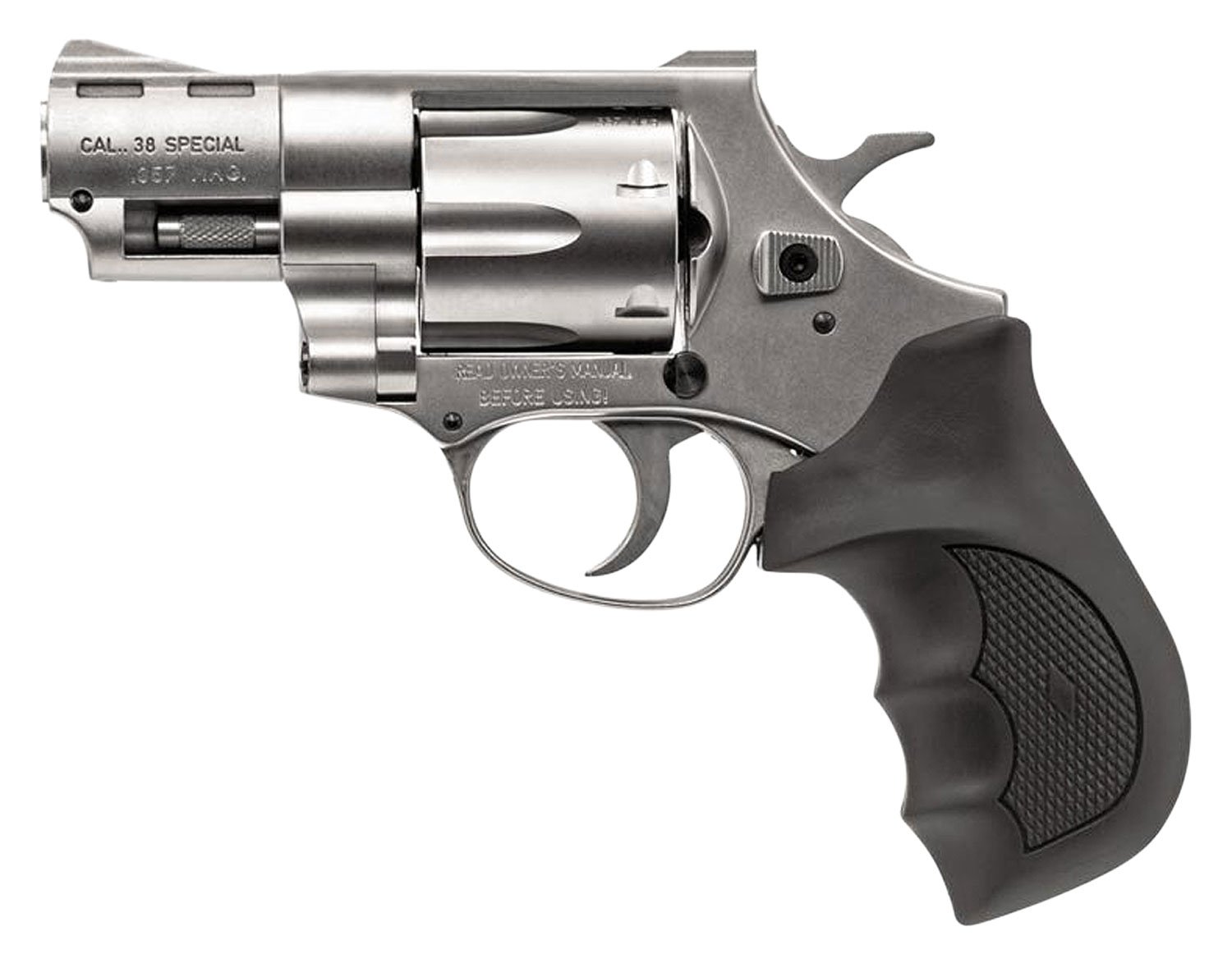 EAA Windicator Revolver .357 Magnum 2" Barrel 6 Rounds Rubber Grips Steel Frame Nickel Finish - EAA - 357 Magnum | 38 Special