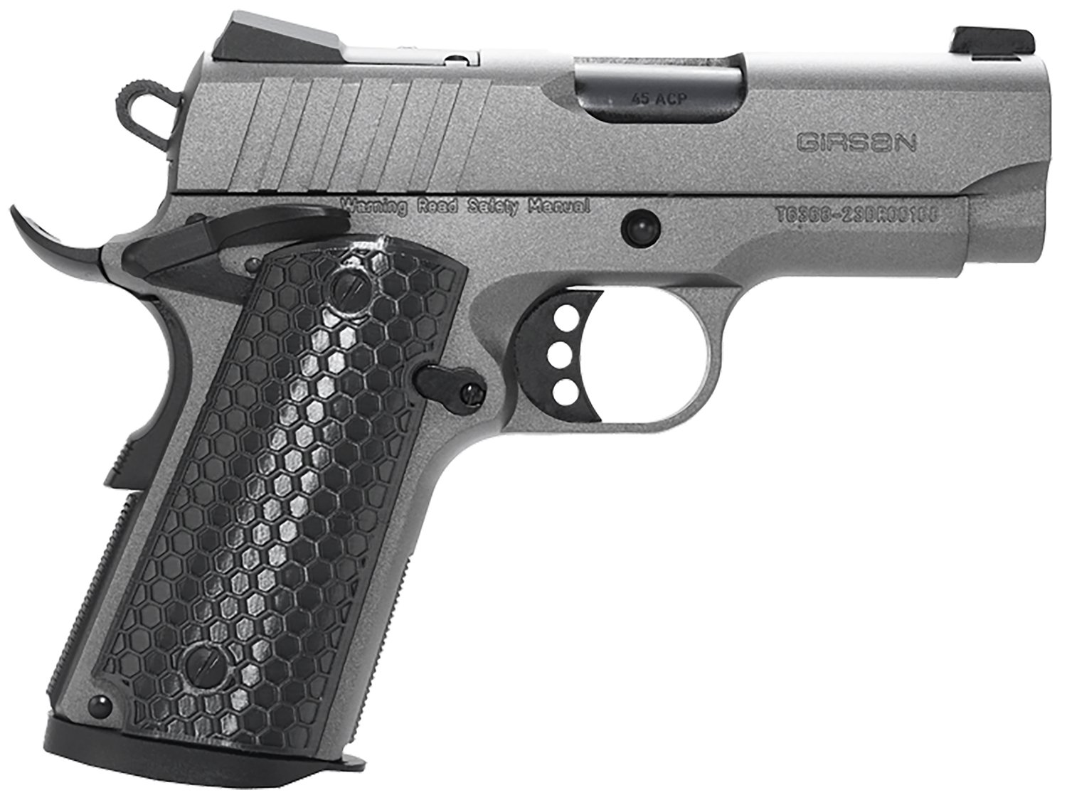 Girsan 391140 MC1911SC 9mm 3.4" 7+1 Tungsten Optic Ready Pistol - EAA - 9mm