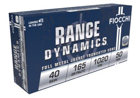 Fiocchi 40SWF Range Dynamics 40S&W 165gr Full Metal Jacket Truncated...
