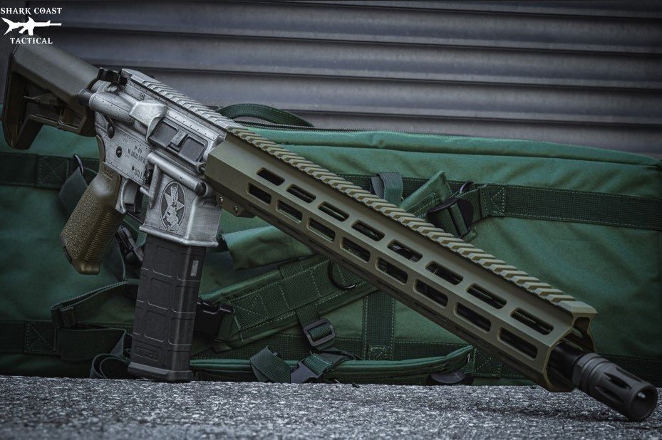 Shark Coast Bomber AR 300-194-1000-04 5.56 16" OD Green 30-Rd Rifle - Shark Coast Tactical