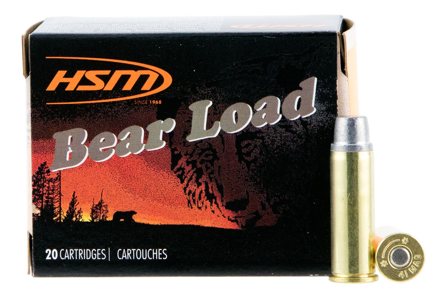 HSM 414N20 Bear Load .41 Rem Mag 230gr Semi-Wadcutter 20 Rounds Box - HSM Ammunition - SEMI WADCUTTER