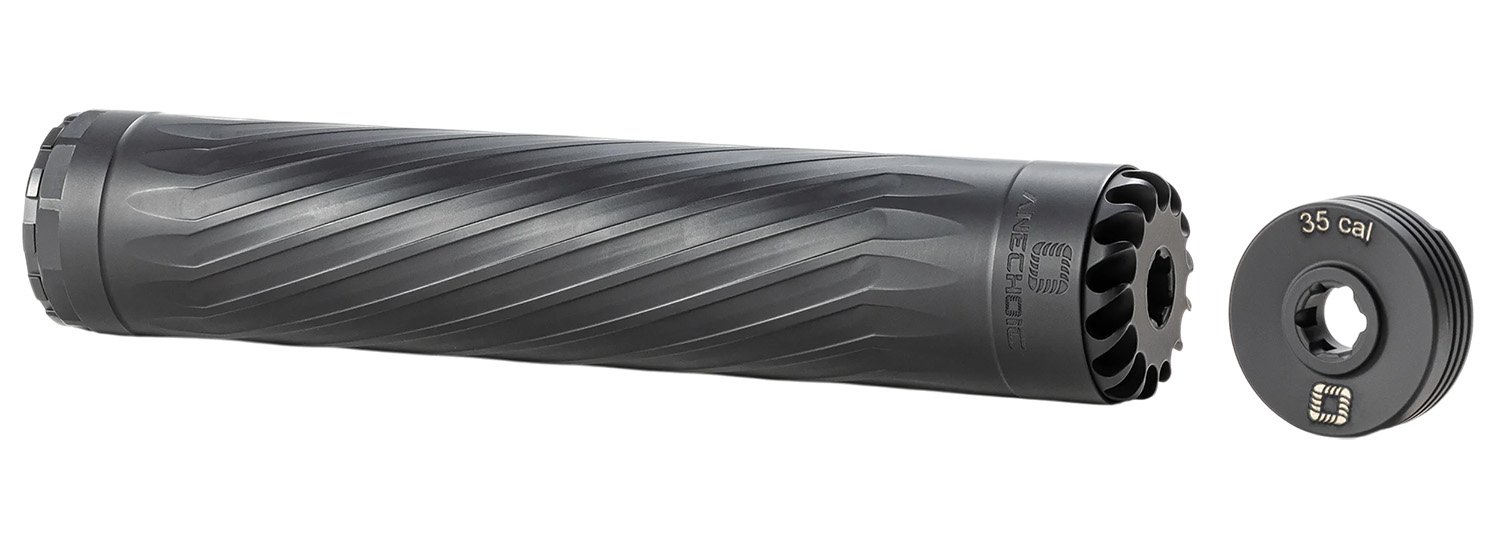 Anechoic X35LB Titanium Suppressor 9mm/.338 Lapua 1/2"x28 Black - ANECHOIC - 35CAL/338LAPUA/338/35MAGNUMS