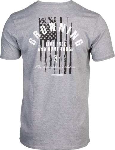 Browning SS T-SHIRT HUNT TOUGH HEATHER GRAY - Browning