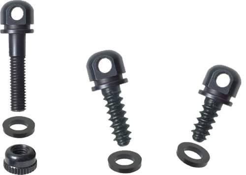 Boyt Outdoor Connection BO-5 Carbon Steel Swivel Base Set, Black - Accepts U.S. Detachable Swivels, Enhances Firearm Value