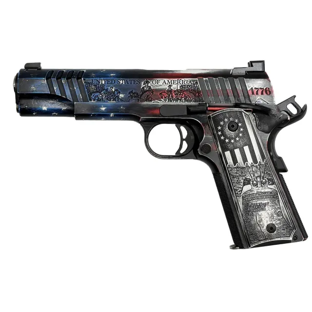Auto-Ordnance - Thompson 1911TCAC20 1911 Founding Fathers 45 ACP 5" Black/Stainless Steel Semi-Auto Pistol - Auto-Ordnance - .45 ACP