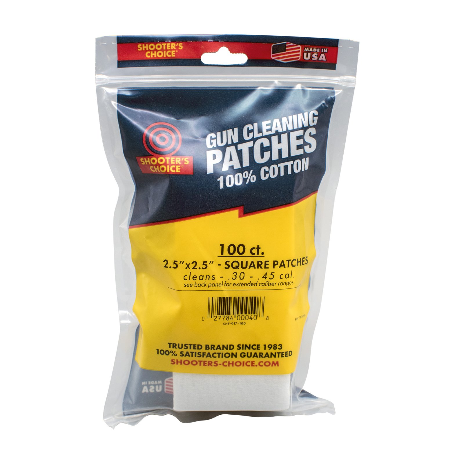 Otis Technology 2.5 Inch Square Patches 100 Pack Cotton Cleaning Patches