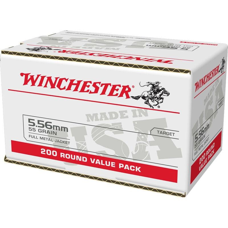 Winchester 5.56x45mm NATO 55Gr Full Metal Jacket 200rd Box Ammo (WM193200)