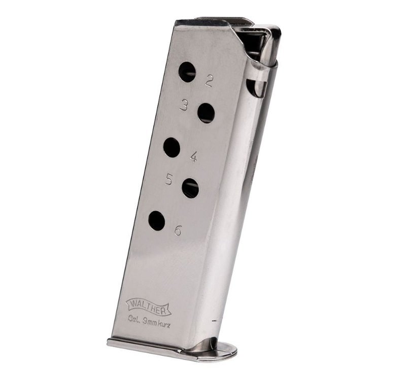 Walther 5136818 Mag PP & PPK/S .32 ACP Nickel Flush 8rd Magazine - Walther - 32 ACP