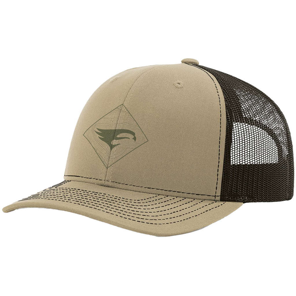 Richardson 112 Elevation TOPO Hat Khaki/Coffee Adjustable Snapback