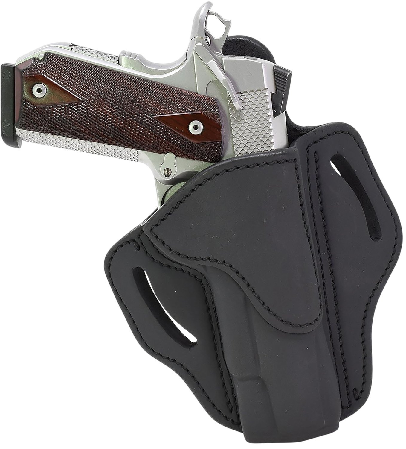 1791 Gunleather BH1-SBL-R Belt Holster Stealth Black RH OWB 1911 4" & 5" - 1791 Gunleather - STEALTH BLACK