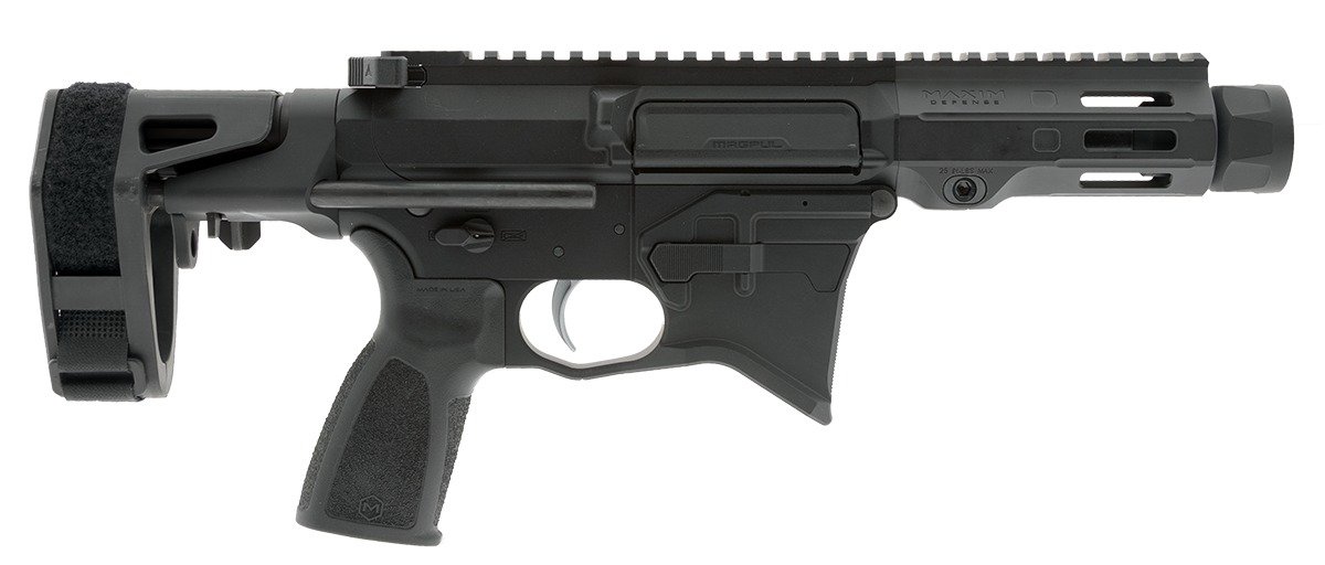 Maxim PISTOL MD9 K 9MM 4.5IN BARREL 30RD BLACK MD-SCW BRACE - ALG TRIGGER - RADIAN CHARGING HANDLE - HATE BRAKE FLASH HIDER MXM-49709 - Maxim Defense - 9mm