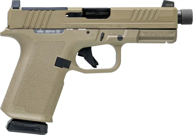 Ruger 9MM LUGER 15+1 4.5 Threaded 1/2 x 28 Flat Dark Earth Cerakote - Ruger - 9mm for sale at TheGunDock