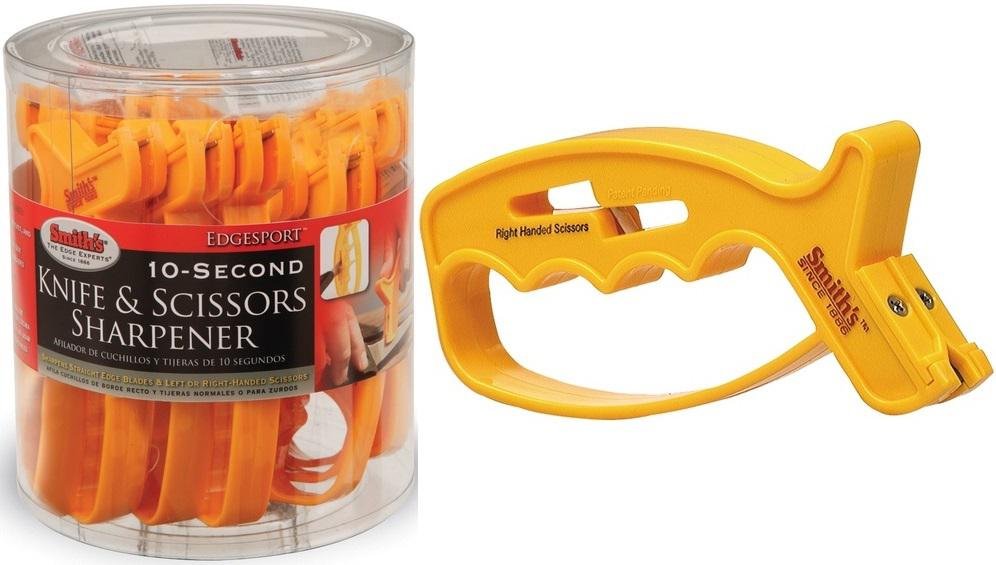 SMITH CARBIDE KNIFE & SCISSOR SHARPENER 12 EA JIFFS IN COUNTER DISPLAY CONTAINER