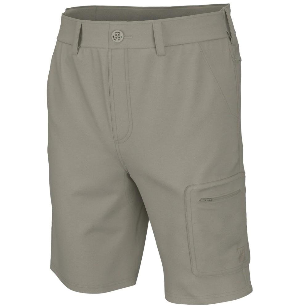 HUK H2000171-250-M Men's Next Level 10.5" Fishing Shorts Khaki