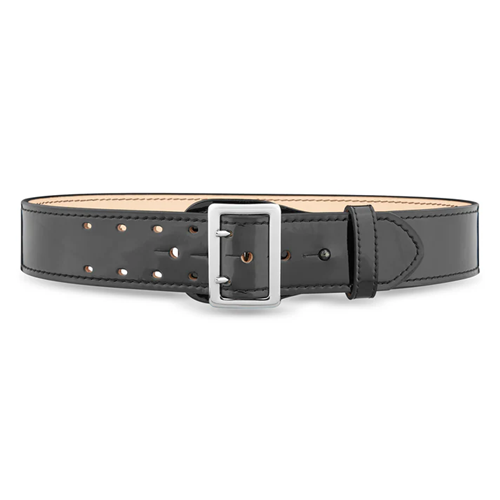 Buy 2-1/4"" High-Gloss Leather Sam Browne 2-Row Stitch Duty Belt with Nickel Buckle online