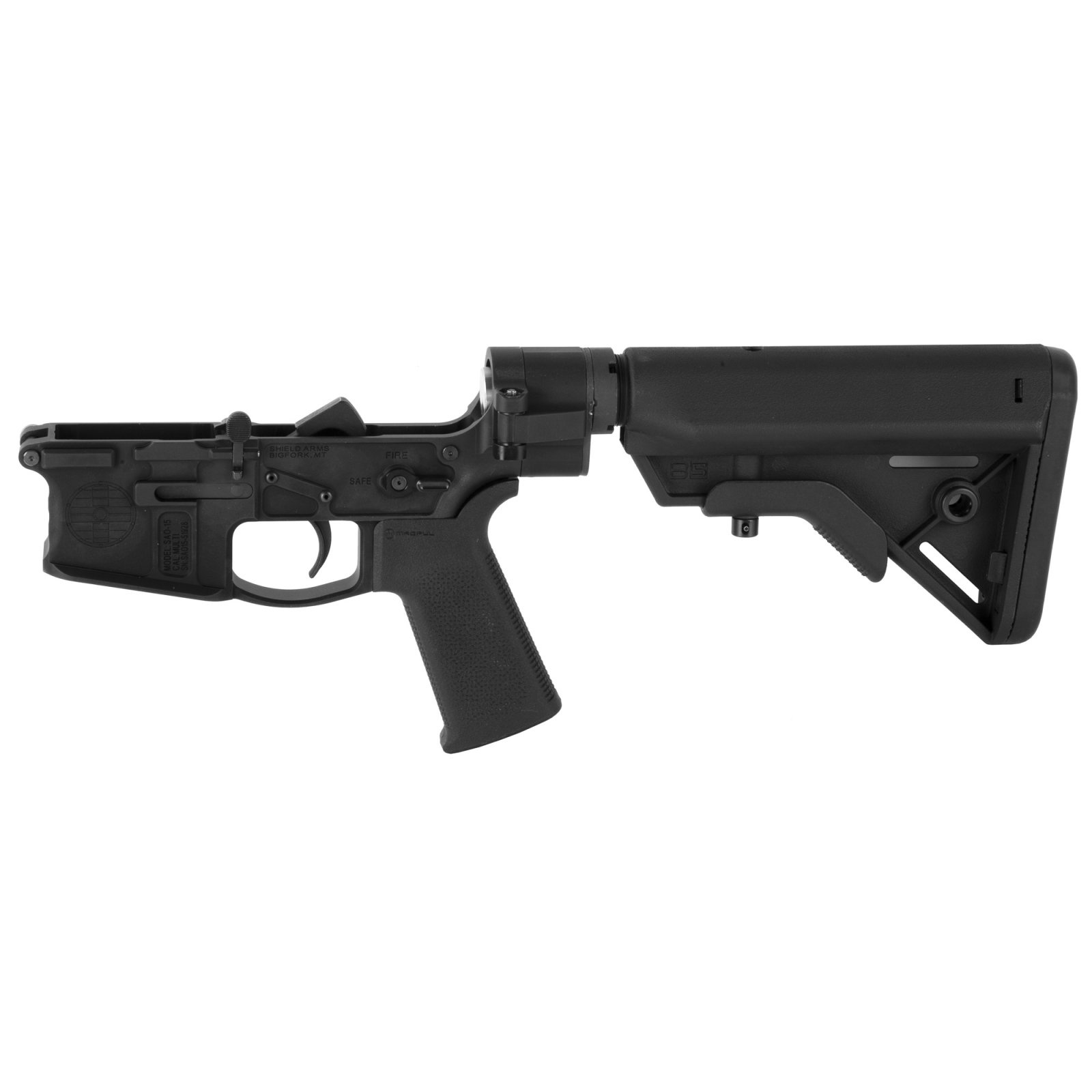 Shield Arms SA-SA15FB SA-15 Complete Lower Receiver Multi Aluminum Black