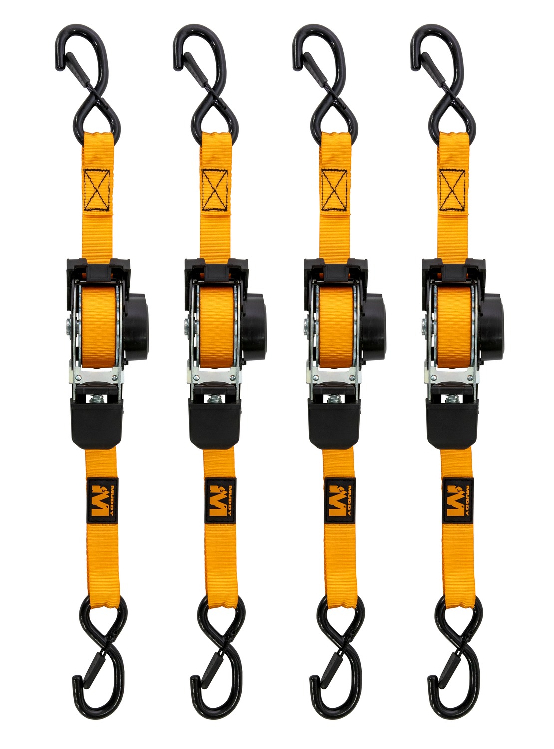 Buy Muddy MUD-RRS10-4PK Retractable Ratchet Straps 1"x10' 4-Pack Orange online