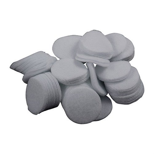 Brownells Round Cotton Flannel Patches .88" .17/.22 Cal 100 Pack
