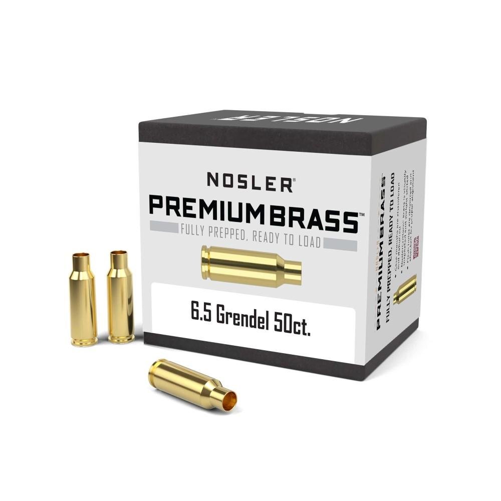 Nosler 6.5mm Grendel Unprimed Brass Rifle Cases 50 Count Ready to Load - Nosler - 6.5 GRENDEL