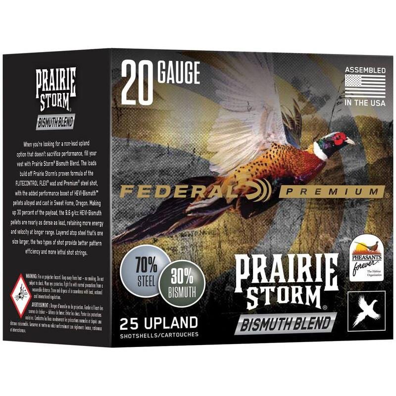 Buy Federal PFBX20734 Prairie Storm 20ga 3" 1oz 1400fps #3&4 25ct Shotshells online